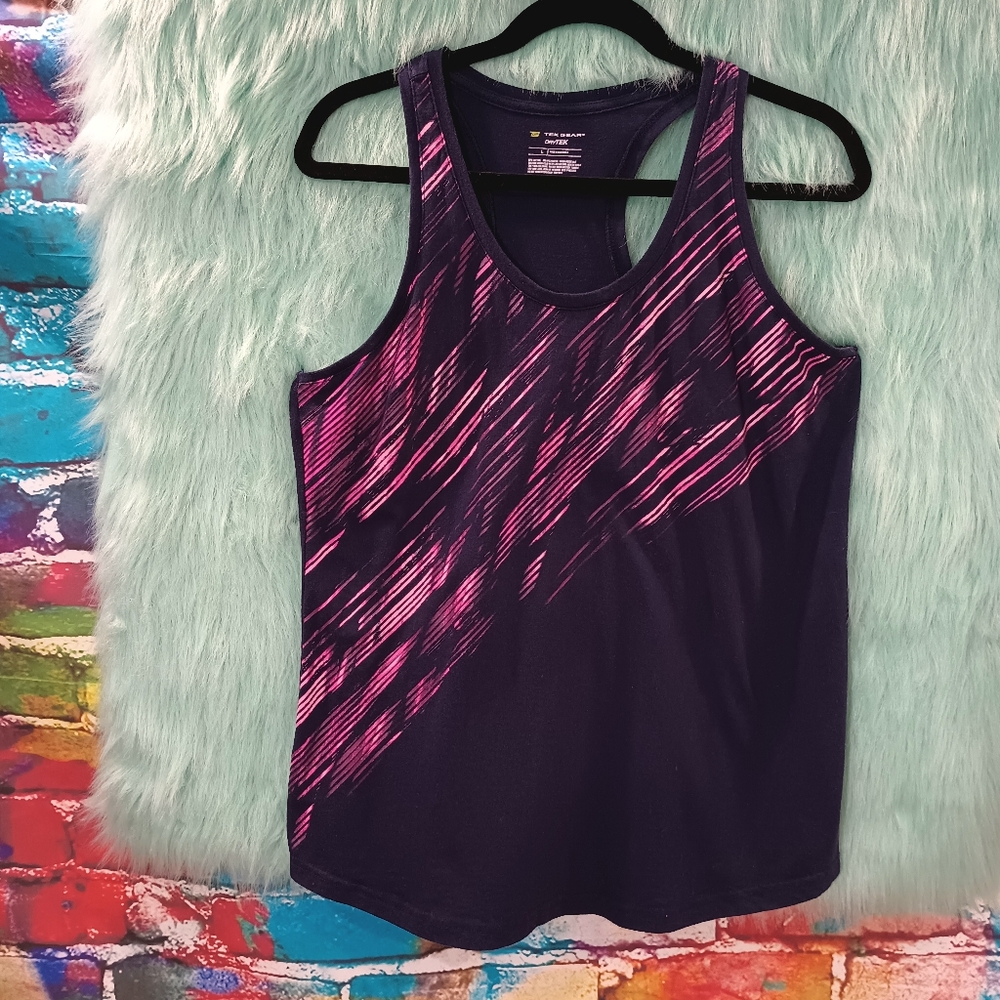Tek Gear Dry Tek Sleeveless Blue Pink and Purple Tank Top Size L - Picture 3 of 7